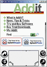Addit main panel