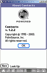 Contacts About panel
