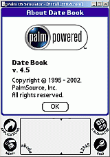 Date Book About panel