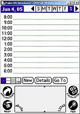 Date Book main panel
