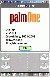 Dialer About panel
