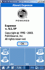 Expense About panel