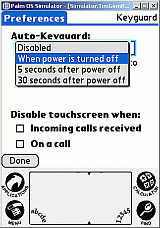 Keyguard Treo 650 main panel