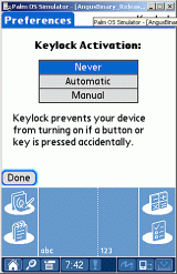 Keylock Tungsten T5 main panel