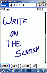 NotePad sample panel